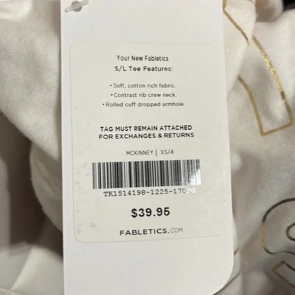 NWT Fabletics McKinney Short Sleeve Tee
Women size XS - Picture 5 of 5